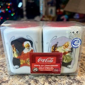 Coca-Cola Santa 75th Anniversary Shaker Set - Red and White